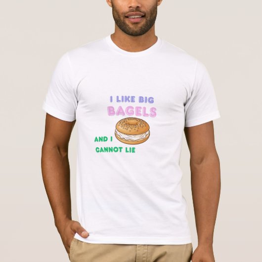 Big Bagels Funny Breakfast Shirt Tシャツ (正面)