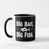 Big Bait Big Fish Funny Fishing マグカップ (左)