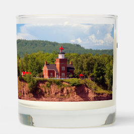 Big Bay Lighthouse glass candle