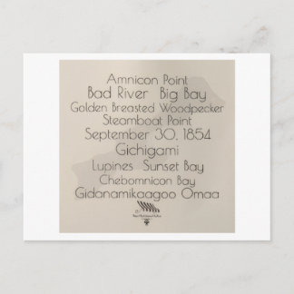 Big Bay Madeline Island Words Postcard ポストカード
