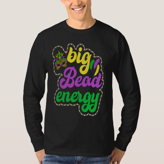 Big Bead Energy Carnival  Mardi Gras Costume Men W Tシャツ (正面)