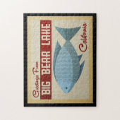 big Bear湖の青い魚のヴィンテージ旅行 ジグソーパズル (縦)