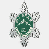 big Bear湖カリフォルニアスキー船遊び スノーフレークピューターオーナメント (右)