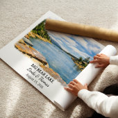Big Bear Lake California Poster, Watercolor ポスター