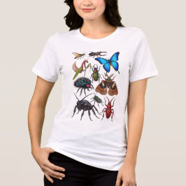 Big beautiful bugs insect art entomology science  トライブレンドＴシャツ