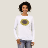 Big Beautiful Earthy Sunflower Unisex トライブレンドＴシャツ (正面全体)