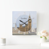 Big Ben Clock UK，ロンドン，ウェストミンスター/議会 スクエア壁時計 (ホーム)