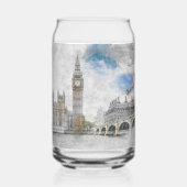Big Ben London Can Glass | Artistic UK Travel ガラス缶 (正面)