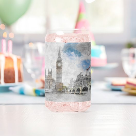 Big Ben London Can Glass | Artistic UK Travel ガラス缶 (インサイチュ (バースデー))