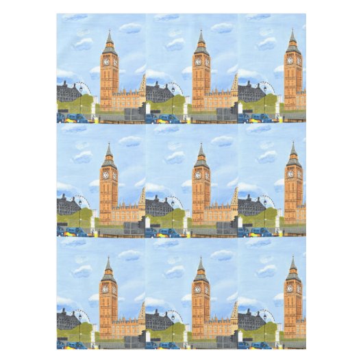 Big Ben London tablecloth  テーブルクロス (正面)