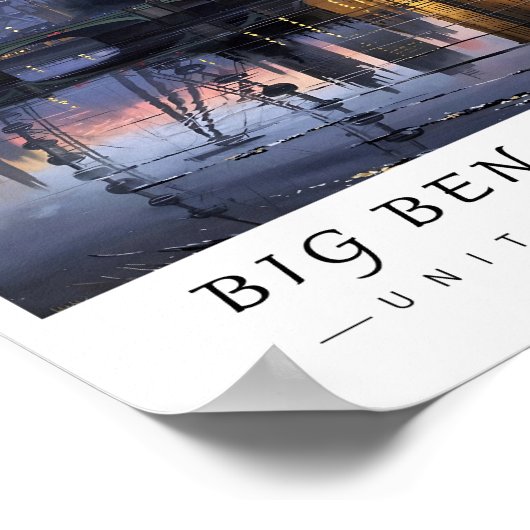 Big Ben London UK Wall Art, Cityscape  ポスター (角)