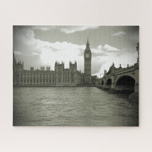 Big Ben Paralment in Black & White 16x20 - 520 pc ジグソーパズル (横)