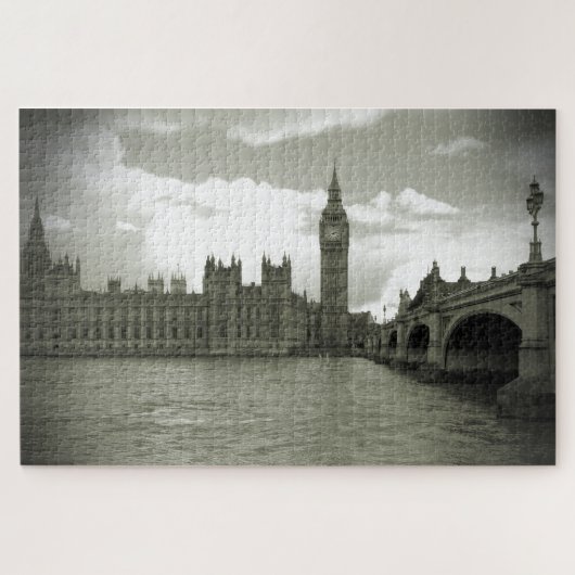 Big Ben Parliament in Black & White 20x30 -1014 pc ジグソーパズル (横)