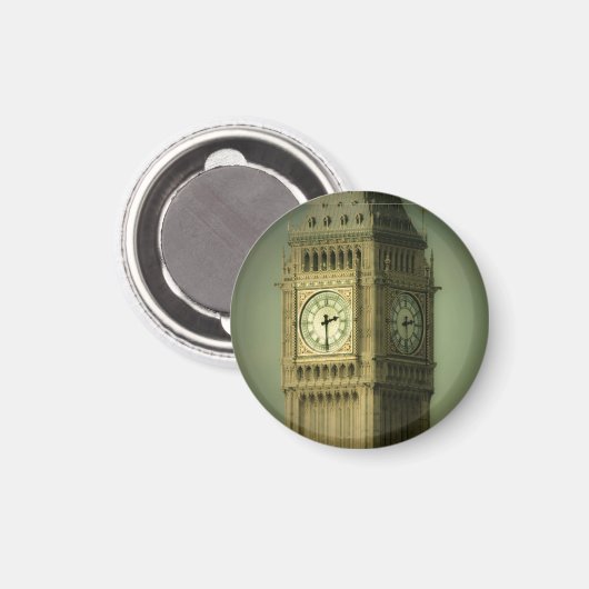 Big Ben Round Fridge Magnet マグネット (正面/裏面)