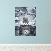 Big Ben Surreal British Art, London キャンバスプリント (インサイチュ (ウッドフロア))