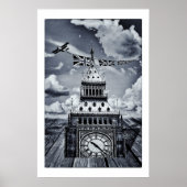 Big Ben Surreal British Art, London ポスター (正面)