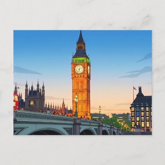 Big Ben view postcard ポストカード (正面)