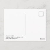 "Big Ben" Westminster、ロンドンUKポストカード ポストカード (裏面)