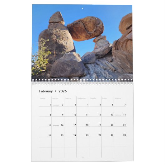 Big Bend 2026 Calendar カレンダー (2月 2026)