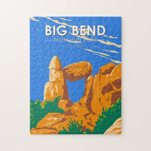 Big Bend National Park Balanced Rock Vintage ジグソーパズル (縦)