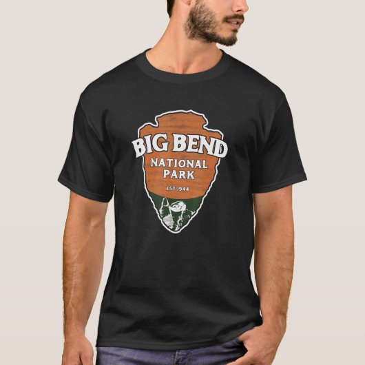 Big Bend National Park Classic Style Arrowhead Sig Tシャツ (正面)