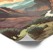 Big Bend National Park Poster Art Print, Retro Nat ポスター (角)