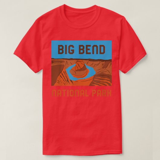 Big Bend National Park Teas Minimalist Retro Graph Tシャツ (デザイン正面)