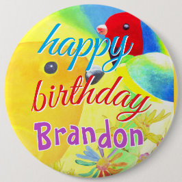 Big Birthday Birds Button 缶バッジ