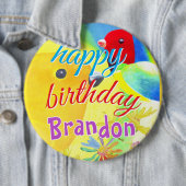 Big Birthday Birds Button 缶バッジ (インサイチュ)