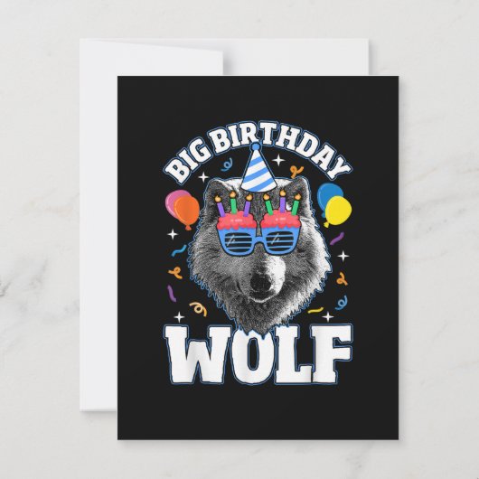 Big Birthday Wolf for Wolves カード (裏面)