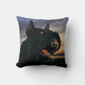Big, black dog クッション (正面)