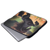 Big Black Stallion on an Electronics Bag ラップトップスリーブ (正面下部)
