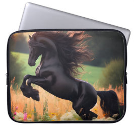 Big Black Stallion on an Electronics Bag ラップトップスリーブ