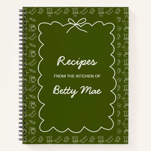 Big Blank Cookbook Write Your Own Favorite Recipe  ノートブック (正面)