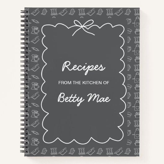 Big Blank Cookbook Write Your Own Favorite Recipe  ノートブック (正面)