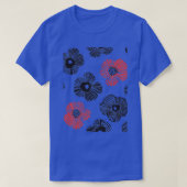 Big Blooming Daisies Flowers Pattern Tシャツ (デザイン正面)