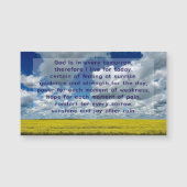 Big Blue Sky Yellow Fields Inspiring Quote Magnet (正面)
