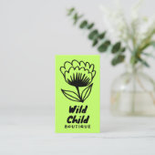 BIG BOLD BLOOM ラスティックミニマルフラワーQRコード 名刺 (スタンド正面)