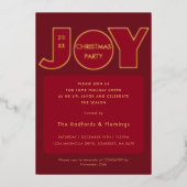 Big bold Christmas Joy 箔招待状 (正面)