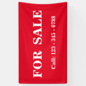 BIG BOLD FOR SALE BANNER 不動産サイン 横断幕 (縦)