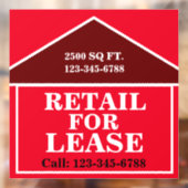 BIG BOLD RETAIL FOR LEASE サイン 不動産 ウィンドウサイン (シート2)