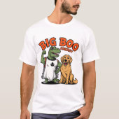 Big Boo Energy T Rex Retriever Halloween Tee Tシャツ (正面)