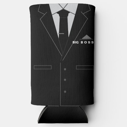 Big Boss Can Coolers Personalized Funny Gift スリム缶クーラー (正面)