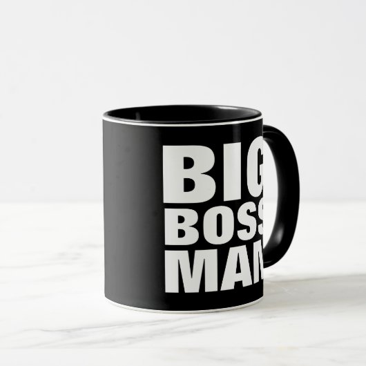 BIG BOSS MAN, Funny coffee mug マグカップ (正面右)