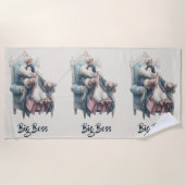 Big Boss Winter Penguin Design ビーチタオル (正面)