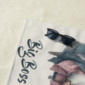 Big Boss Winter Penguin Design ビーチタオル (インサイチュ)