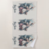 Big Boss Winter Penguin Design ビーチタオル (正面)