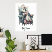 Big Boss Winter Penguin Design ポスター (ホームオフィス)