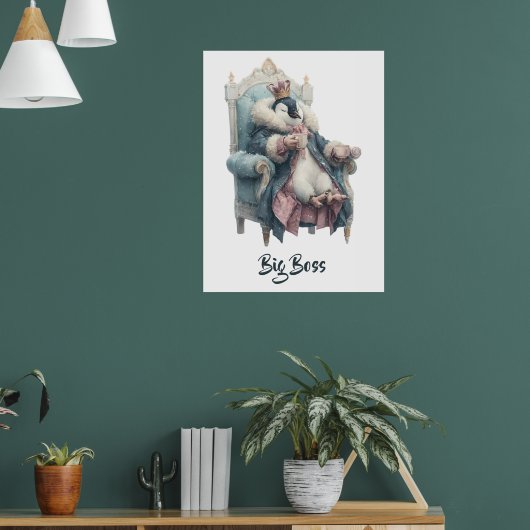 Big Boss Winter Penguin Design ポスター (リビング1)