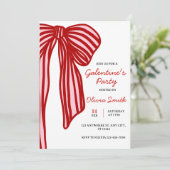 big bow coquette galentines girls night party 招待状 (スタンド正面)